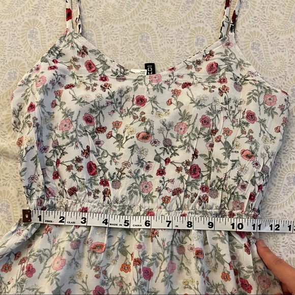 Divided H&M summer floral mini sundress, white - Picture 4 of 9